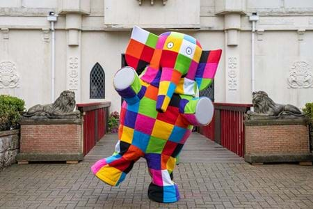 Pictures of Elmer the Patchwork Elephant at Gulliver's Land Milton Keynes